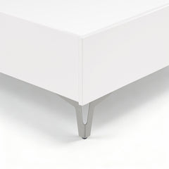 Ripple White 4pc Bedroom Set - Ornate Home