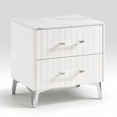 Ripple White 4pc Bedroom Set - Ornate Home