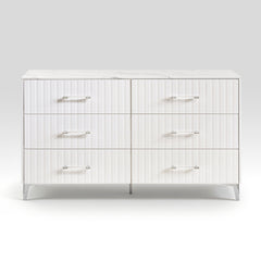 Ripple White 4pc Bedroom Set - Ornate Home