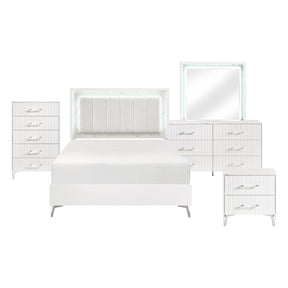 Ripple White 5pc Bedroom Set