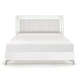 Ripple White California King Bed - Ornate Home