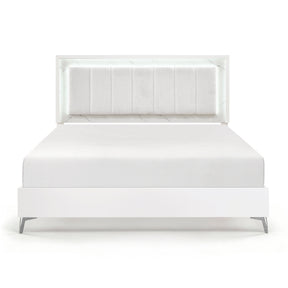 Ripple White California King Bed - Ornate Home
