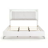 Ripple White California King Bed - Ornate Home