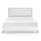 Ripple White California King Bed - Ornate Home