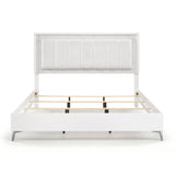 Ripple White California King Bed - Ornate Home