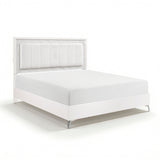 Ripple White California King Bed - Ornate Home
