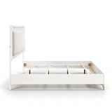 Ripple White California King Bed - Ornate Home