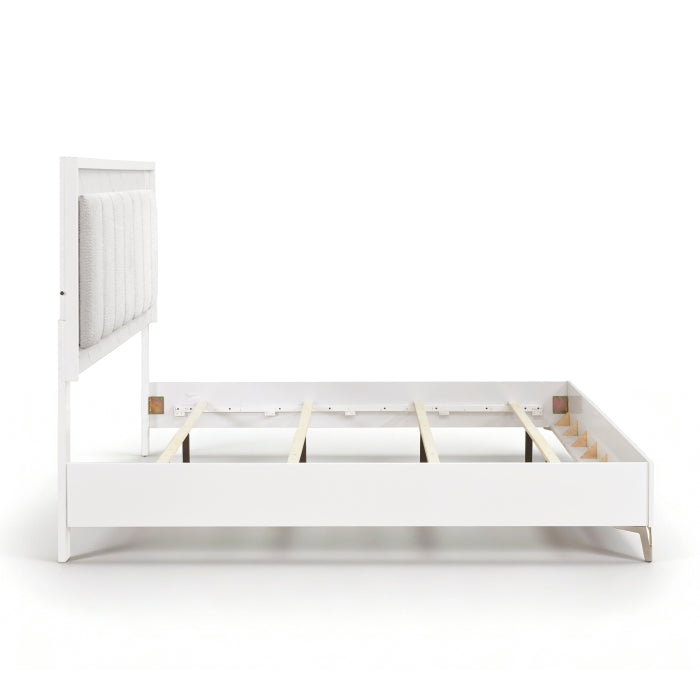 Ripple White California King Bed - Ornate Home
