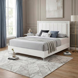 Ripple White California King Bed - Ornate Home