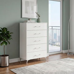 Ripple White Chest - Ornate Home