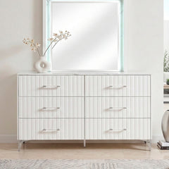 Ripple White Dresser - Ornate Home