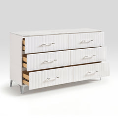 Ripple White Dresser - Ornate Home