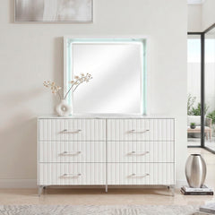 Ripple White Dresser - Ornate Home