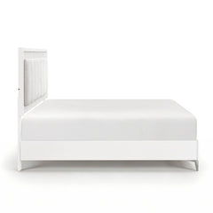 Ripple White Eastern King Bed - Ornate Home
