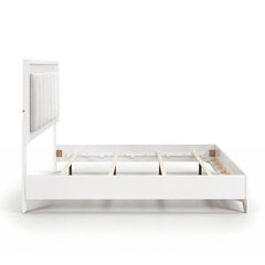 Ripple White Eastern King Bed - Ornate Home