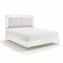 Ripple White Eastern King Bed - Ornate Home