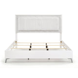 Ripple White Eastern King Bed - Ornate Home