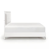 Ripple White Eastern King Bed - Ornate Home