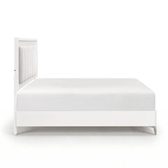 Ripple White Eastern King Bed - Ornate Home