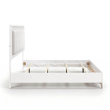 Ripple White Eastern King Bed - Ornate Home
