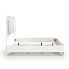 Ripple White Eastern King Bed - Ornate Home