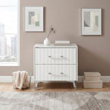 Ripple White Nightstand - Ornate Home