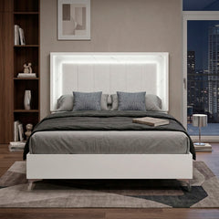 Ripple White Queen Bed - Ornate Home