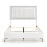 Ripple White Queen Bed - Ornate Home