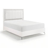 Ripple White Queen Bed - Ornate Home