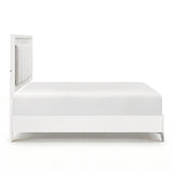 Ripple White Queen Bed - Ornate Home
