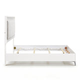 Ripple White Queen Bed - Ornate Home