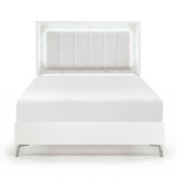 Ripple White Queen Bed - Ornate Home