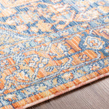 Ripponlea Blue&Orange Medallion Rug - Ornate Home