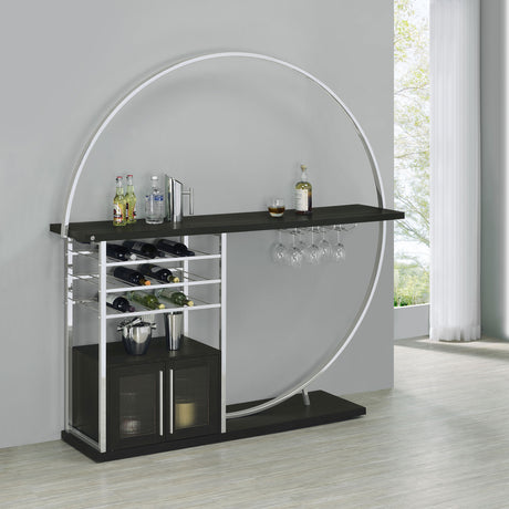 Risley Dark Charcoal Home Bar - Ornate Home
