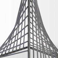 Risley Gray Metal Triangular Decorative Object - Ornate Home