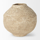Ritu Beige Large Paper Mache Pot Vase - Ornate Home