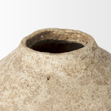 Ritu Beige Large Paper Mache Pot Vase - Ornate Home