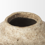 Ritu Beige Large Paper Mache Pot Vase - Ornate Home