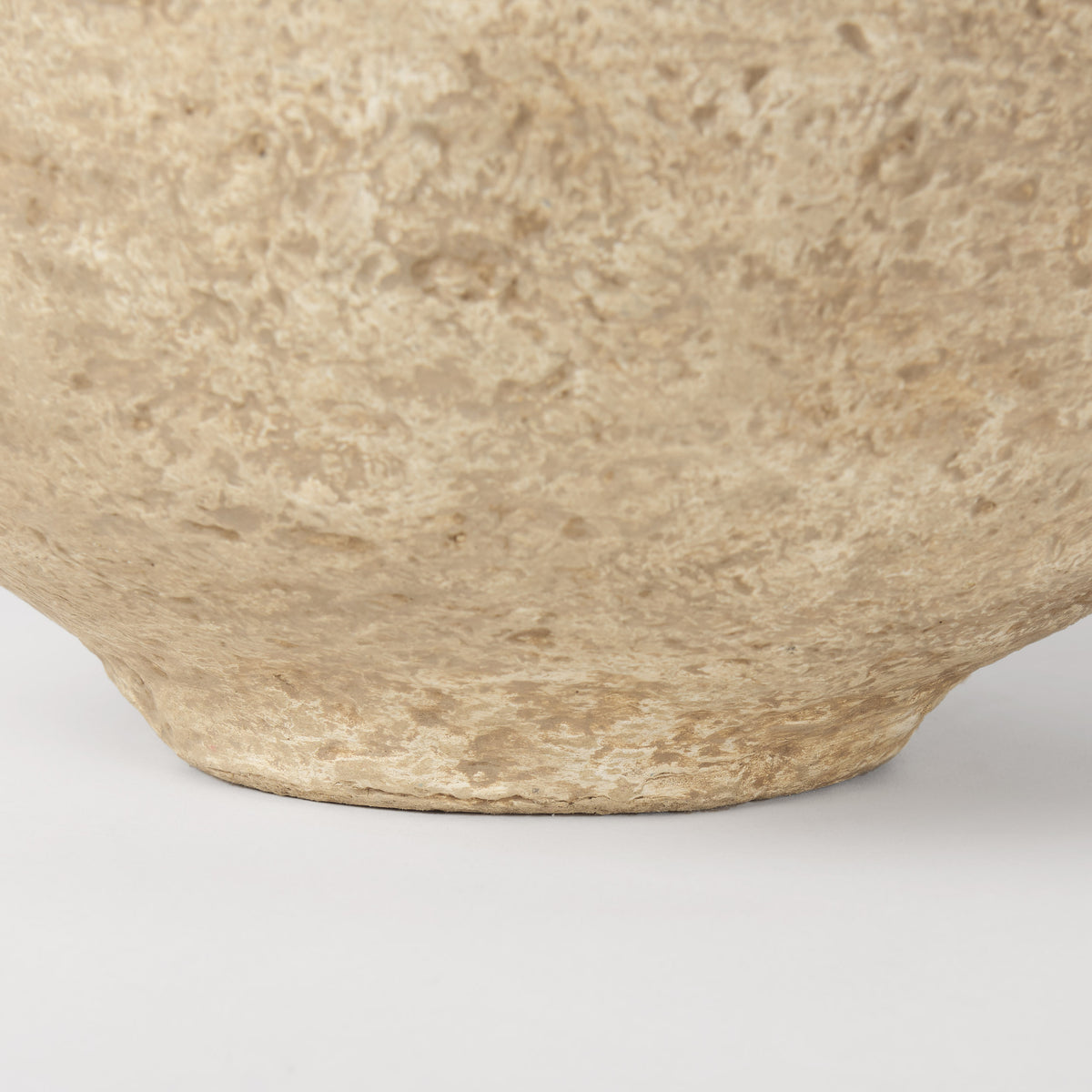 Ritu Beige Large Paper Mache Pot Vase - Ornate Home