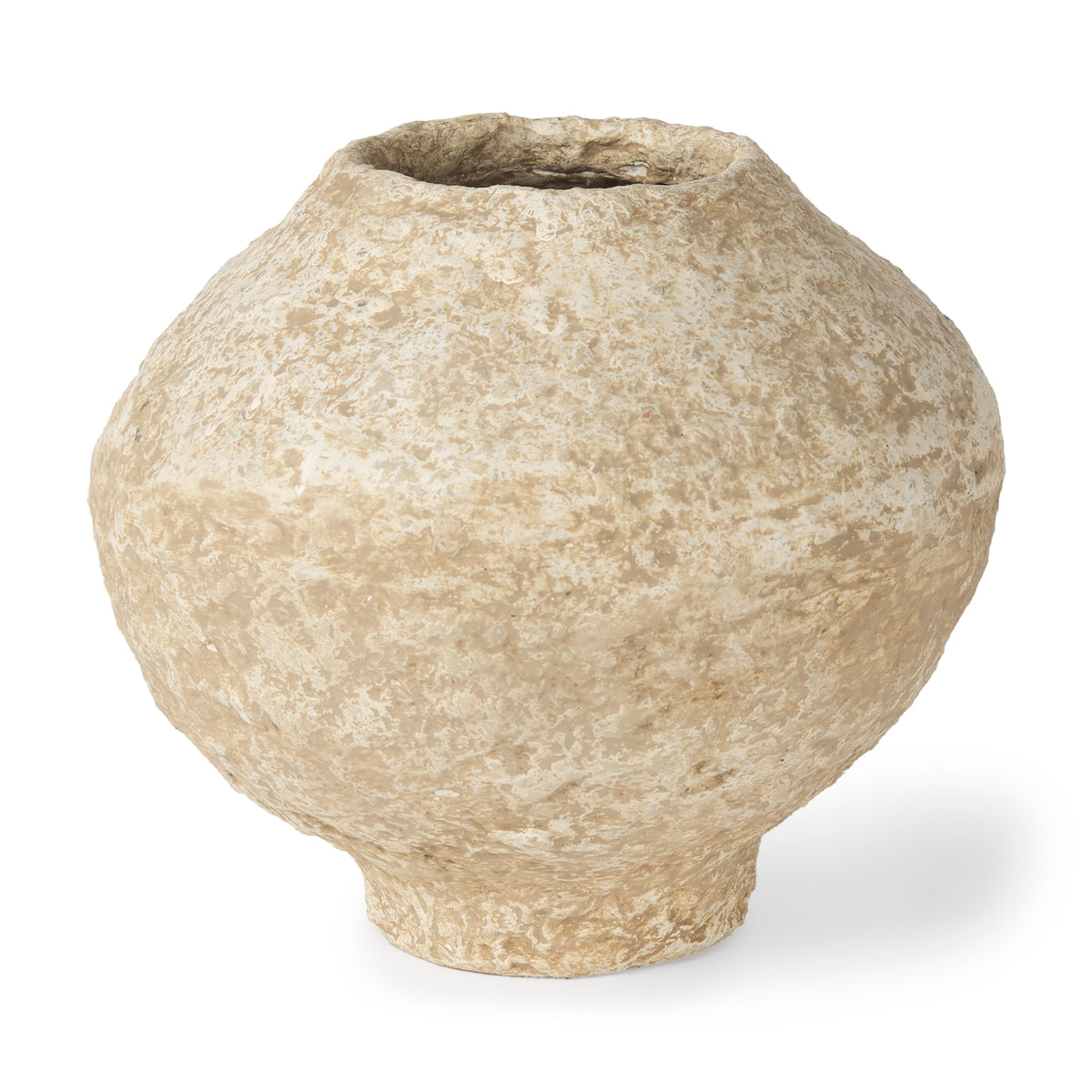 Ritu Beige Small Paper Mache Pot Vase - Ornate Home