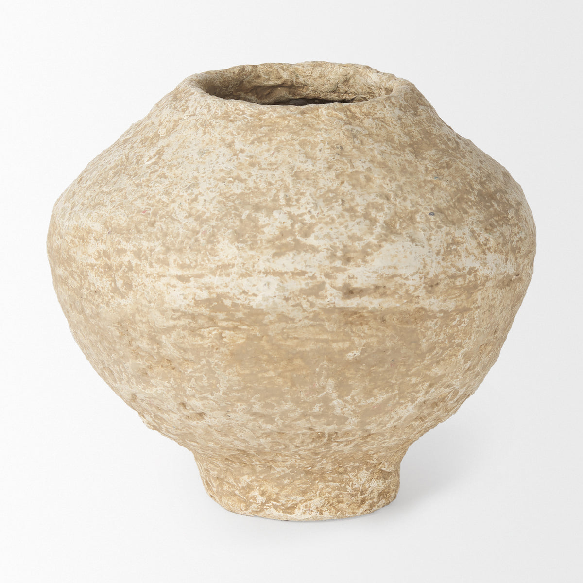 Ritu Beige Small Paper Mache Pot Vase - Ornate Home
