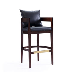 Ritz Barstool in Black and Dark Walnut (set of 2) - Ornate Home