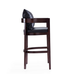 Ritz Barstool in Black and Dark Walnut (set of 2) - Ornate Home