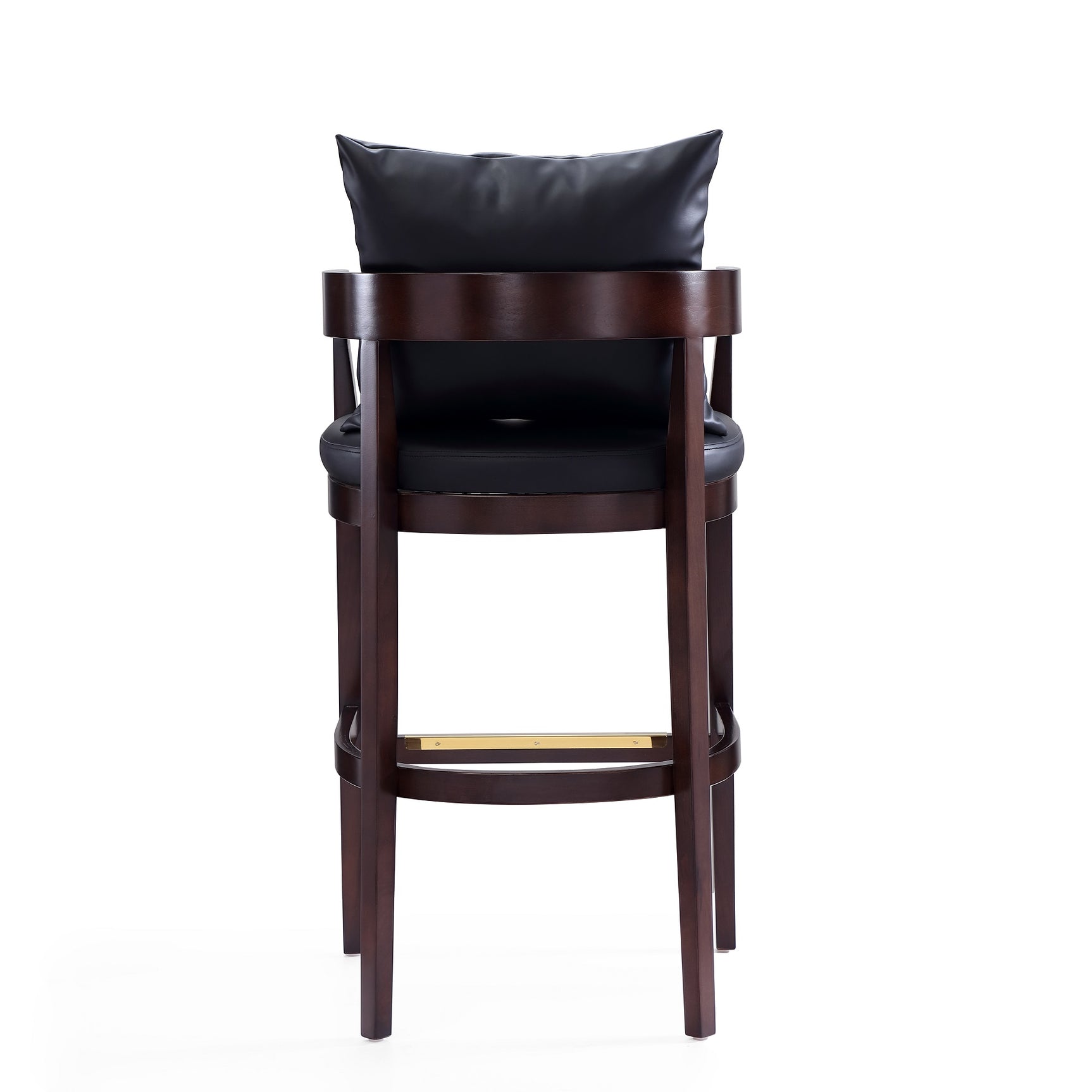 Ritz Barstool in Black and Dark Walnut (set of 2) - Ornate Home