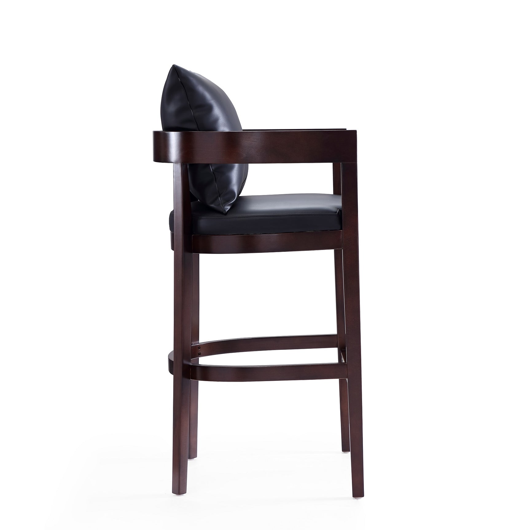Ritz Barstool in Black and Dark Walnut (set of 3) - Ornate Home