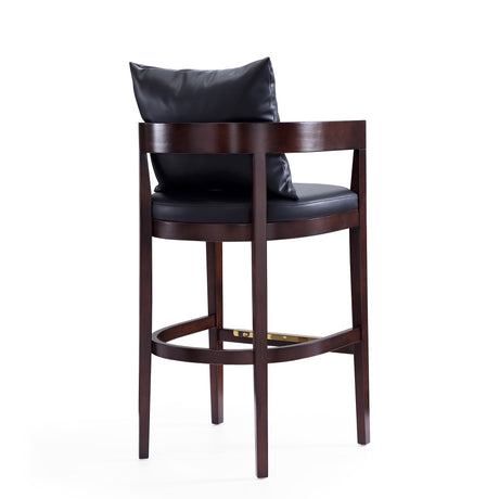 Ritz Barstool in Black and Dark Walnut (set of 3) - Ornate Home