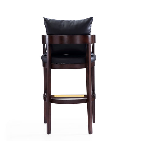 Ritz Barstool in Black and Dark Walnut (set of 3) - Ornate Home