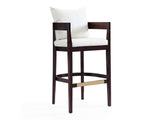 Ritz Barstool in Ivory and Dark Walnut - Ornate Home
