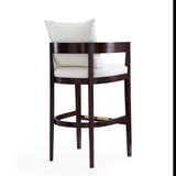 Ritz Barstool in Ivory and Dark Walnut - Ornate Home