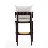 Ritz Barstool in Ivory and Dark Walnut - Ornate Home